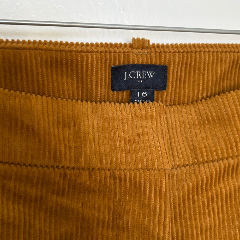 J. Crew Mustard Wide Leg Corduroy Pants - Picture 2 of 5